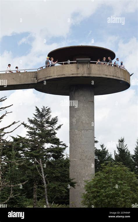 Clingman's Dome observation tower at Great Smoky Mountains National ...