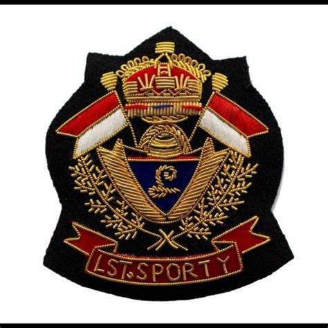 Blazer Badges Custom Hand Embroidered Wire Bullion Crest Patch