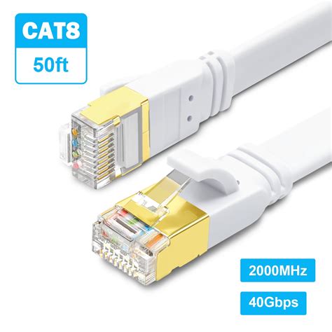 Yauhody 50FT Cat8 Ethernet Cable - High Speed 40Gbps LAN Wire for ...