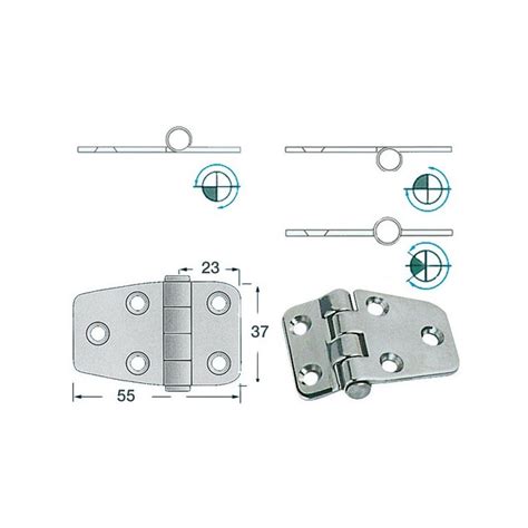 Charni Re Inox X Mm Asym Trique Camping Car Et Bateau