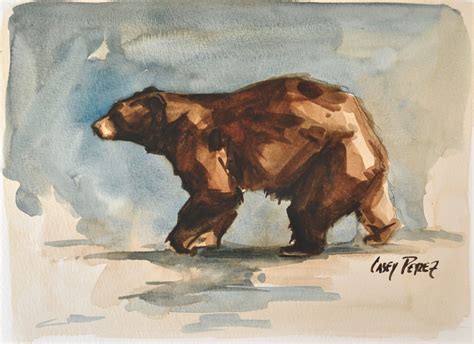 Black Bear Painting Watercolor Original 9x12