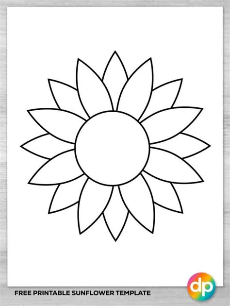 Free Printable Sunflower Template In 2023 Sunflower Template