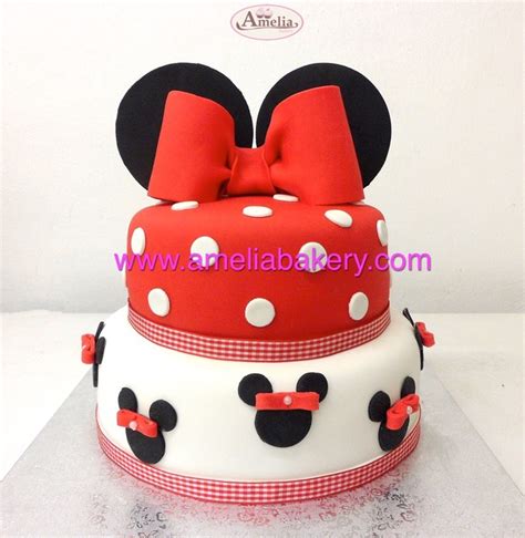 Tarta Fondant Minnie Disney 2 Pisos Amelia Bakery