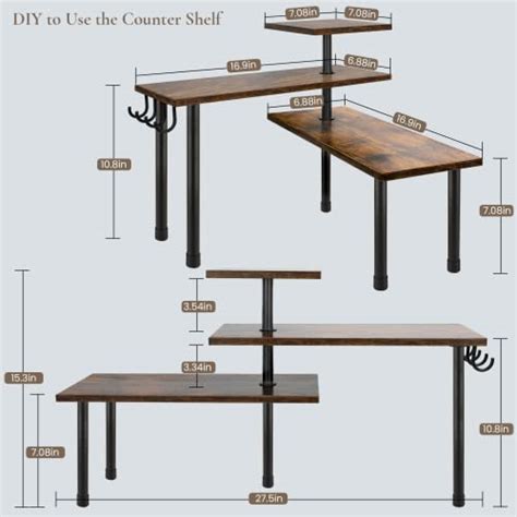 Bcozlux Kitchen Countertop Organizer Tier Corner Counter Shelf With