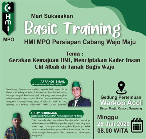 Hmi Mpo Cabang Persiapan Wajo Maju Ajak Mahasiswa Wajo Ikuti Basic Training