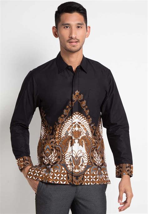 √ 30 Model Baju Batik Pria Gaul Kombinasi Polos Modern