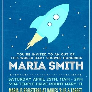 Outer Space Baby Shower Invitation, Space Baby Shower Invitation ...