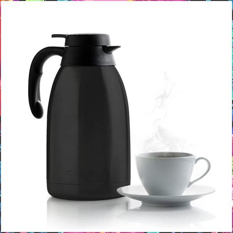 Thermal Carafe 68 Oz Black Stainless Steel Coffee Carafe For Hot Liquids Coffee Carafe