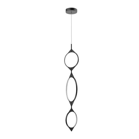 Kuzco Serif In Light Watt Black Integrated Led Pendant Light