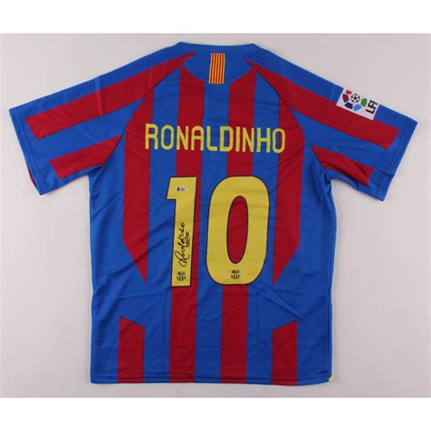 Ronaldinho Signed FC Barcelona Jersey (Beckett COA) | Pristine Auction