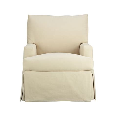 Slipcover Only for Hathaway Swivel Glider - Snow | Crate and Barrel