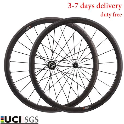 700C Racing Road Bike Carbon Wheels Clincher Tubeless T800 Toray Carbon