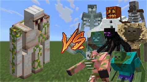 Iron Golem Vs All Mutant Mobs Iron Golem Vs All Mutant Creatures