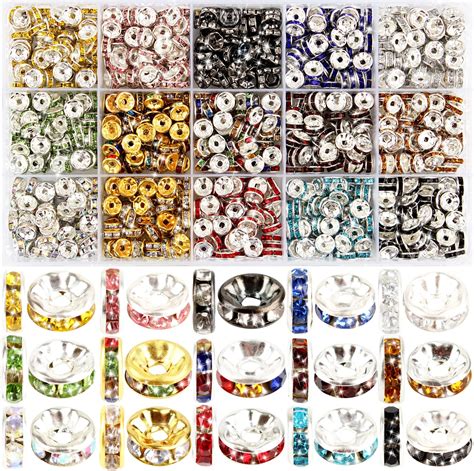 800 Pieces 8mm Round Rondelle Spacer Beads Crystal