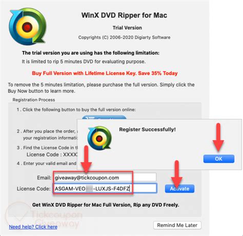 Giveaway WinX DVD Ripper For Mac License Key For Free Code