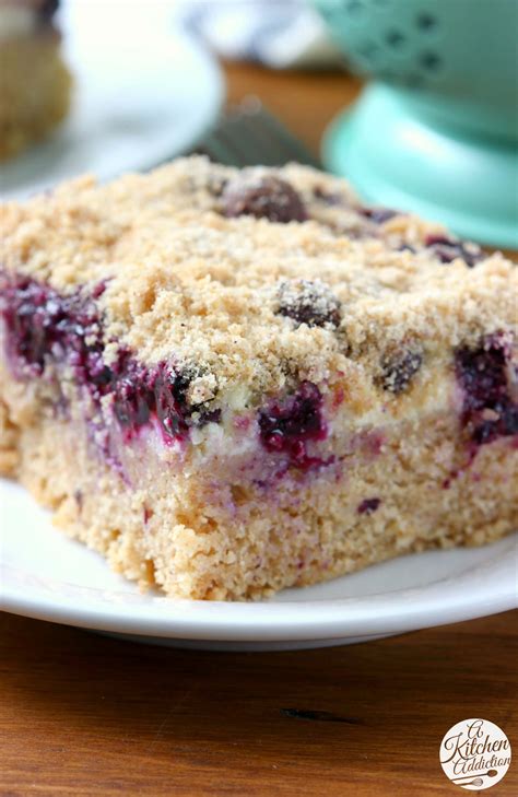 Blueberries And Cream Cheese Coffee Cake Whole Wheat A Kitchen