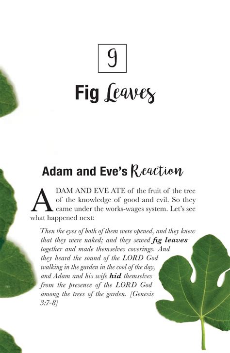 9 Fig Leaves Adam And Eve