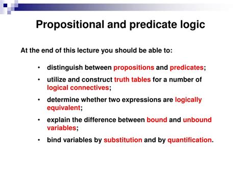 Ppt Propositional And Predicate Logic Powerpoint Presentation Free