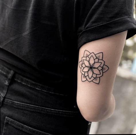 Simple Mandala Flower Tattoo