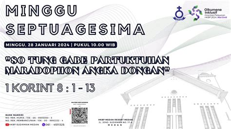 Parmingguon Minggu Septuagesima HKBP Medan Sudirman Minggu 28