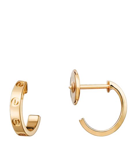 Cartier Yellow Gold Love Hoop Earrings Harrods Uk