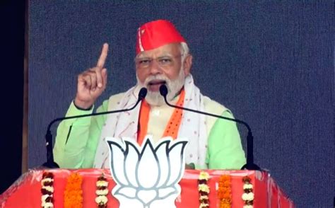 Prime Minister Narendra Modi Addresses During A Vijay Sankalp Rally