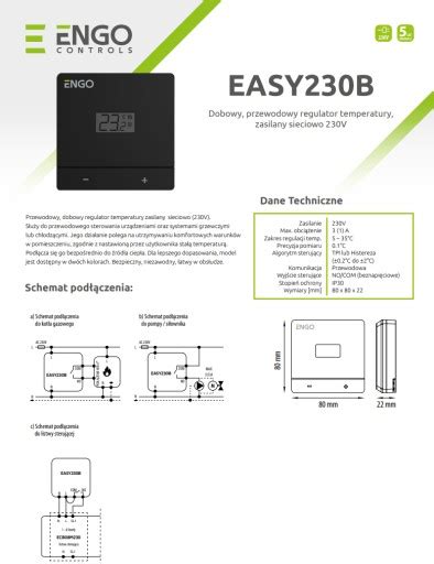 Sterownik EASY230B Dobowy Przew Regulator Temp EASY230B Cena