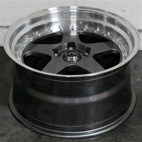 One 15x8 Jnc 010 4x1004x1143 20 Gunmetal Machine Lip Wheel Rims Wheels