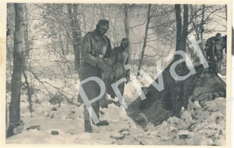 Foto Seconda Guerra Mondiale Soldati Wehrmacht Uniforme Inverno