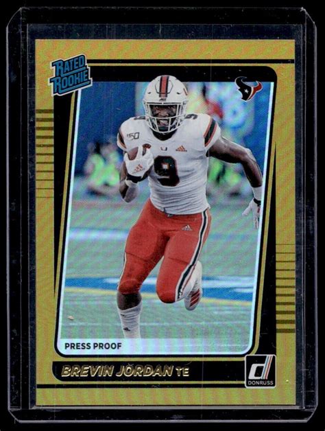 2021 Panini Donruss Brevin Jordan Press Proof Premium Rated Rookie RC