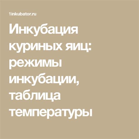 Инкубация куриных яиц: режимы инкубации, таблица температуры
