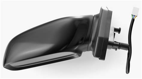 Car Side View Mirror Left Black 3d Model 29 3ds Blend C4d Fbx