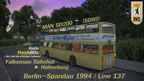 OMSI 2 Berlin Spandau 1994 Line 137 Falkensee Bahnhof Hahneberg