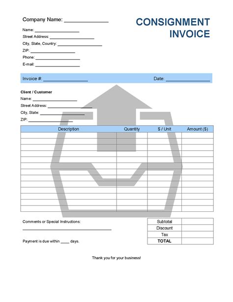 Consignment Invoice Template Invoice Generator