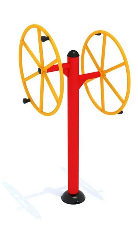 Mild Steel Yellow Red Double Gym Arm Wheel At Rs In Rajkot Id