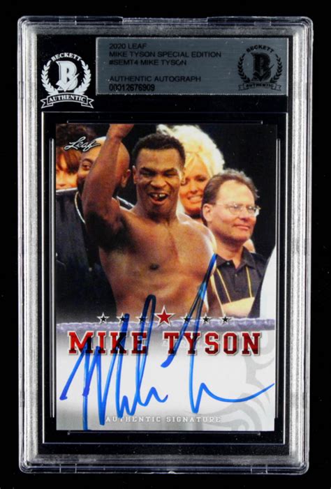 Mike Tyson 2020 Leaf Mike Tyson Special Edition Autographs Semt4 Bgs