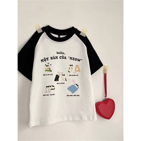 O Thun N Babytee Raglan In H Nh M T N M C A M O Shopee Vi T Nam