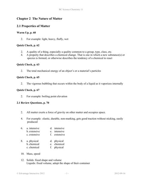 Chapter 2 The Nature Of Matter 21 Properties Of Matter