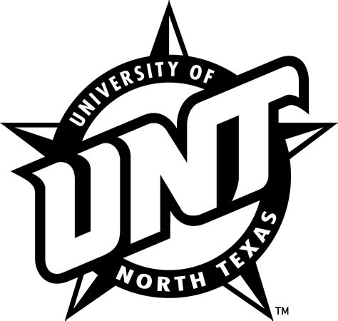 Unt Mean Green Logo Black And White University Of North Texas Clipart