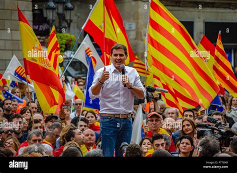 Barcelona Katalonien Spanien Okt Albert Rivera F Hrer Der