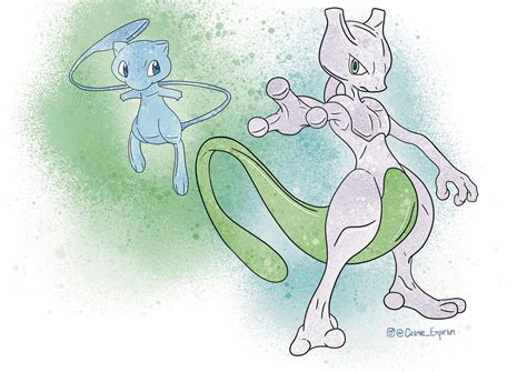 [OC] Graffiti style shiny Mew and Mewtwo. : r/pokemon