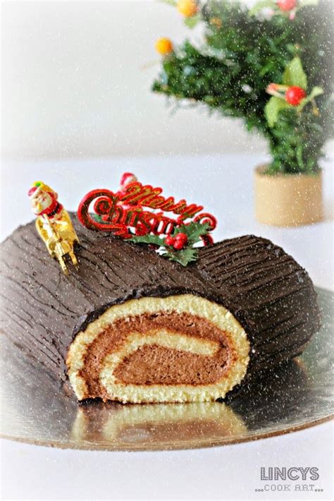 Yule Log Buche De Noel Lincy S Cook Art Easy Christmas Cake Recipe