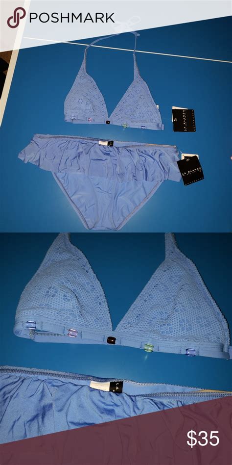 Nwt La Blanca Bikini Top Bottoms Blue Bikinis Bikini Tops High