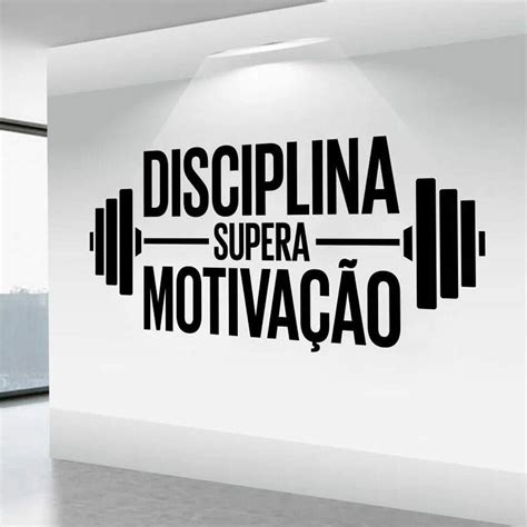 Adesivos De Parede Academia Disciplina Supera Motiva O Shopee Brasil