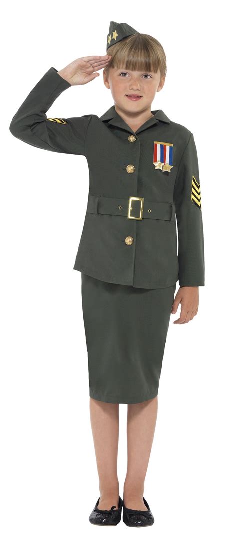 Kids WW2 Army Girl Costume