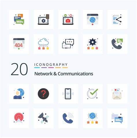 Network And Communications Flat Color Icon Pack Like Acknowledge