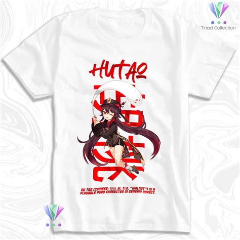 Jual Kaos Genshin Impact Hu Tao Baju Game Jepang Chinese Kaos Permainan