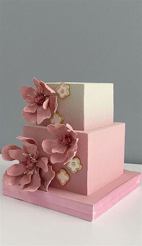 50 Romantic Wedding Cakes Love S Sweet Symphony Ombre Pink Square Cake