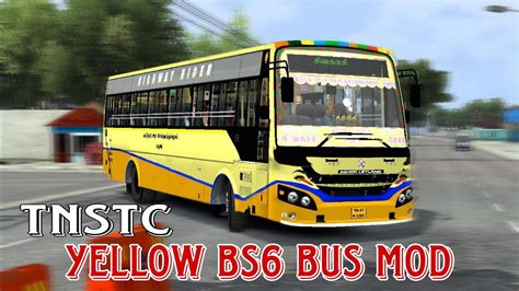 Yellow TNSTC BS6 Bus Mod BUSSID YouTube