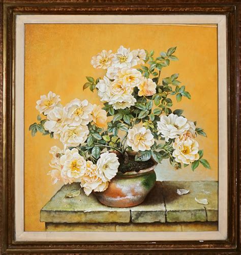 Lot José Escofet Spanish b 1930 Still Life of Flowers and Dessert